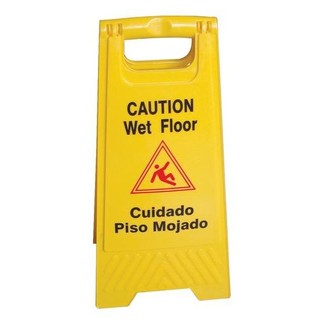 Señalización de piso mojado